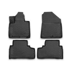 Kia Sorento Floor Mats - Omac - Rubber TPE 4 Pcs - Black - '16-'20